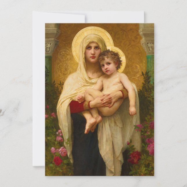Invitation La Vierge des Roses par William Bouguereau (Devant)