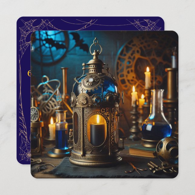 Invitation Laboratoire de scientifiques gothiques victoriens  (Devant / Derrière)