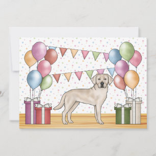 Invitation Labrador Retriever crème Lab Dog Anniversaire Colo