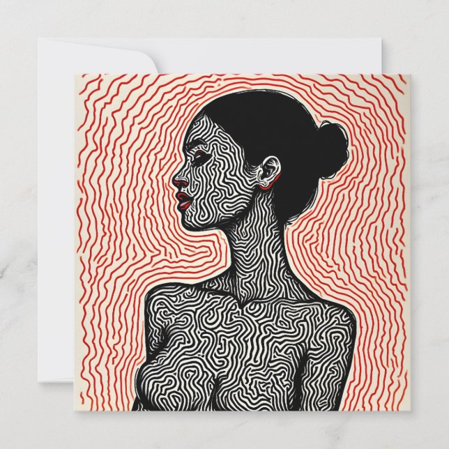 Invitation Labyrinth of Her Awakening – A Minimalist Portrait (Devant)