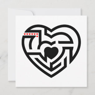 Invitation labyrinthe d'amour