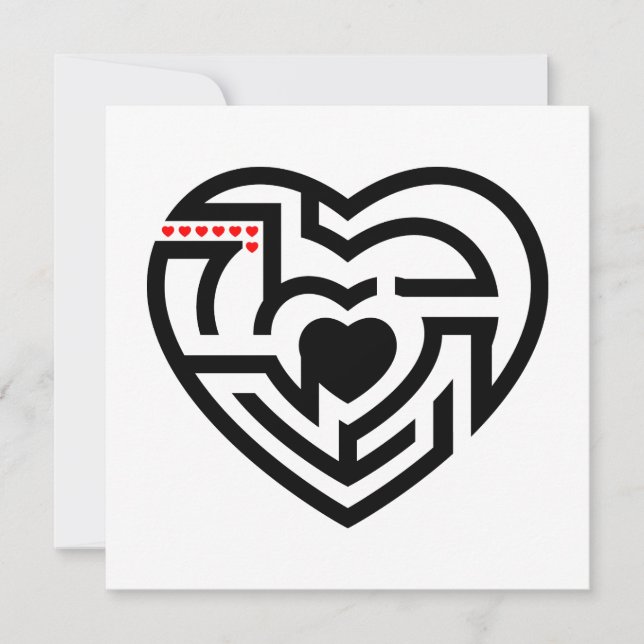 Invitation labyrinthe d'amour (Devant)