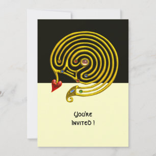 Invitation LABYRINTHE HYPER , noir et blanc