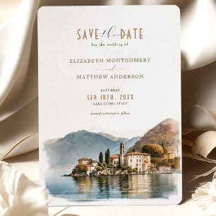 Invitation Lac De Côme Italie Enregistrer La Date Destination