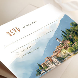 Invitation Lac de Côme Italie RSVP Mariage Insérer une destin