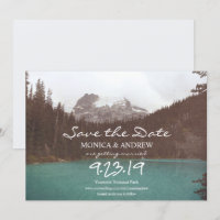 Invitation Lac de Montagne Enregistrez la Date