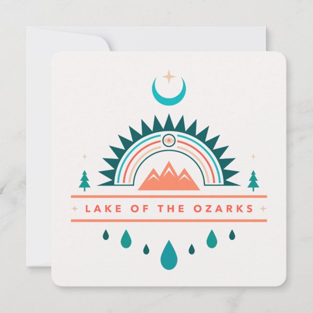 Invitation lac des ozarks boho (Devant)