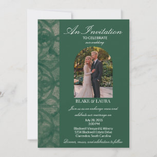 Invitation Lac Émeraude Muscadine Batik Arche Photo Personnal