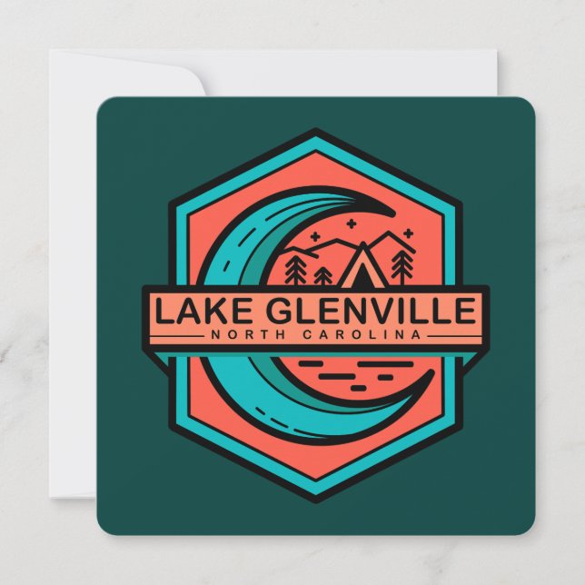 Invitation lac glenville lune brillance hexa (Devant)