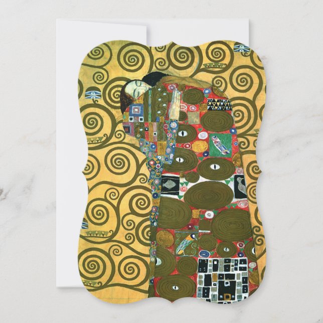 Invitation L'Accomplissement (L'étreinte) de Gustav Klimt Mar (Devant)