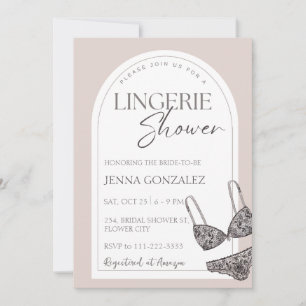 Invitation Lace Lingerie Douche Fête des mariées moderne