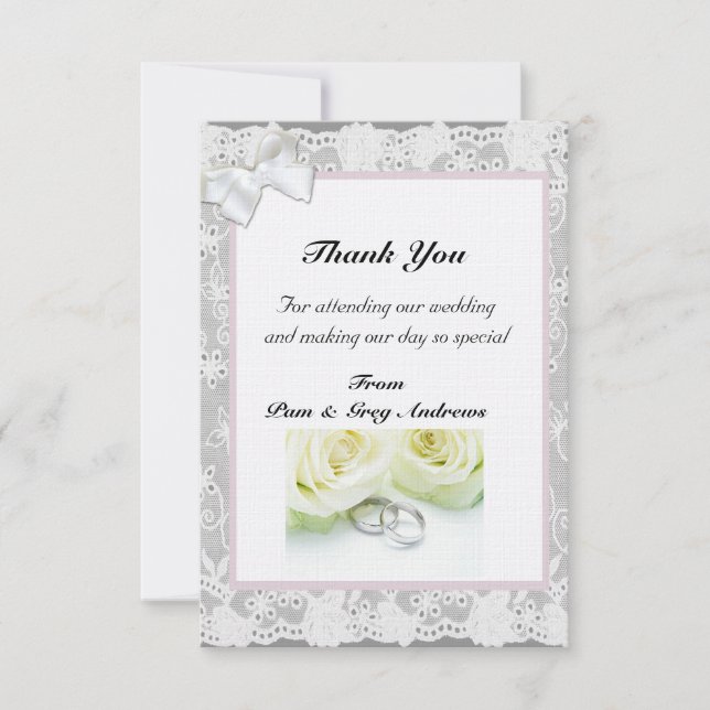 Invitation Lace Mariage Merci (Devant)