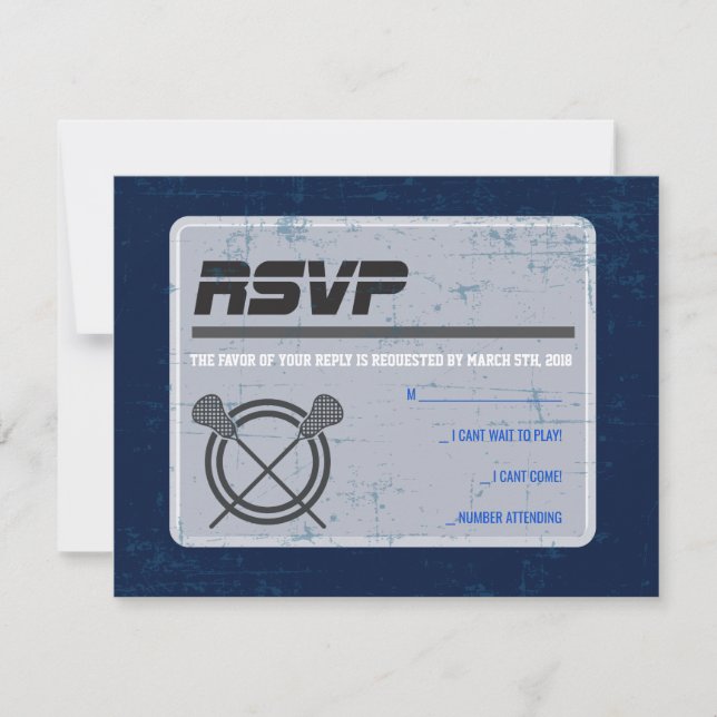 Invitation LACROSSE Bar Bat mitzvah - Demande de réponse (Devant)