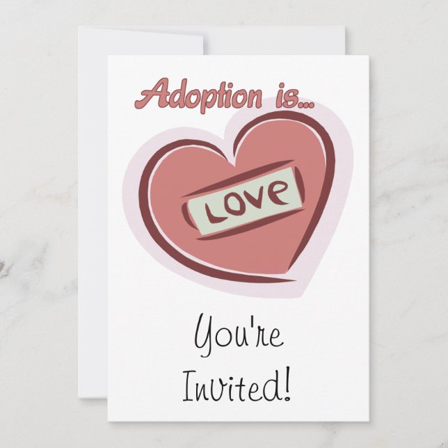 Invitation L'adoption est amour (Devant)