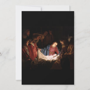Invitation L'Adoration des Bergers par Honthorst