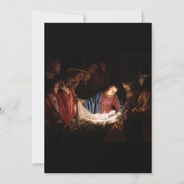 Invitation L'Adoration des Bergers par Honthorst (Devant)