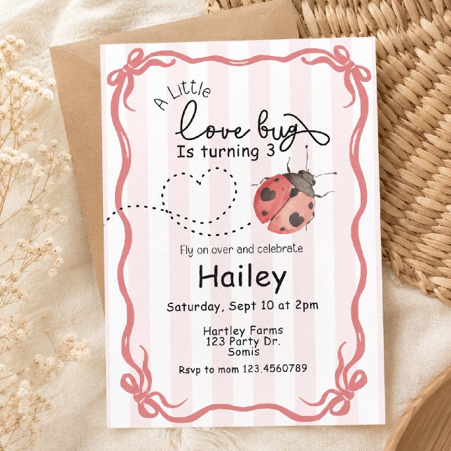 Invitation Ladybug Anniversaire, Love Bug (Créateur téléchargé)