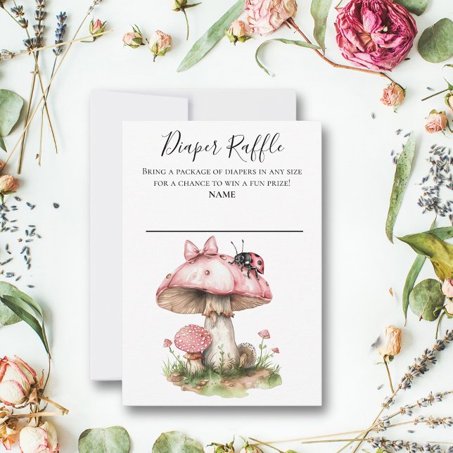 Invitation Ladybug Baby shower rose chevalet (Créateur téléchargé)