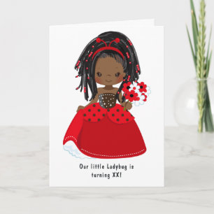 Invitation Ladybug Black Princess Fairy Tale Anniversaire