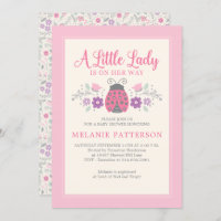 Ladybug mignon Baby shower floral rose fille