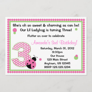 Invitation Ladybug trois