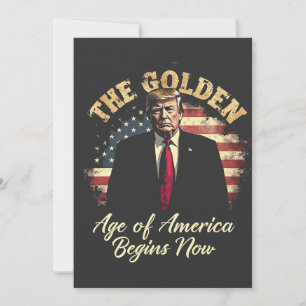 Invitation L'Âge d'or de l'Amérique commence maintenant Trump