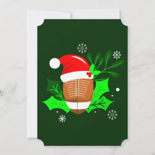 Invitation laide noël football sport xmas saint