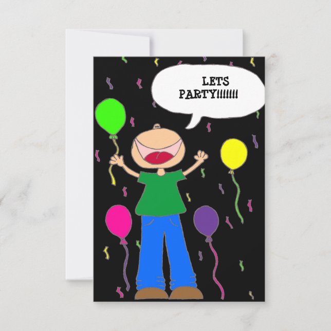 Invitation Laisse la partie (Devant)