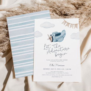Invitation Laisser L'Aventure Commencer Baby shower