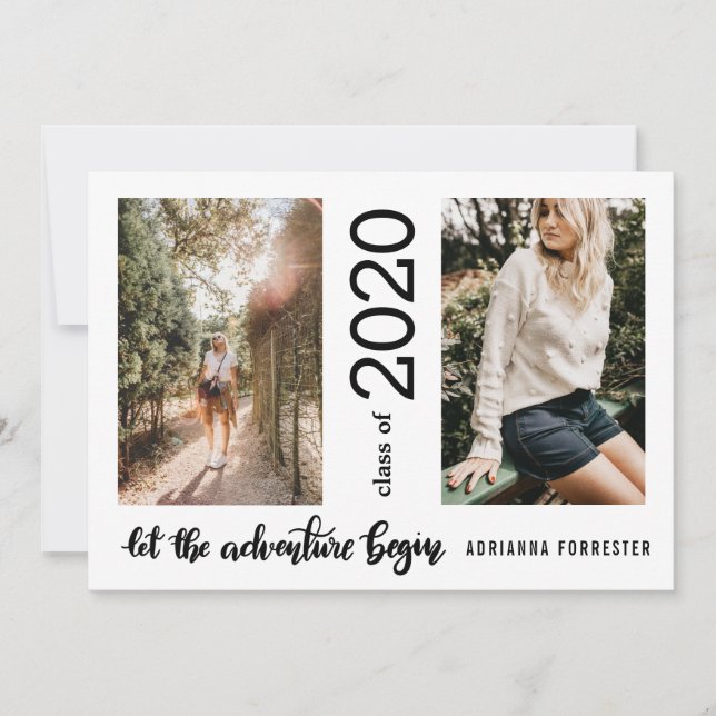 Invitation Laisser l'aventure commencer la classe de fin d'ét (Devant)