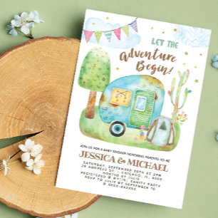 Invitation Laisser l'aventure commencer le Baby shower de cam