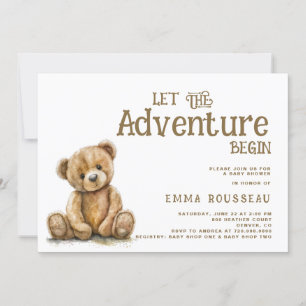 Invitation Laisser L'Aventure Commencer Le Baby shower De L'O