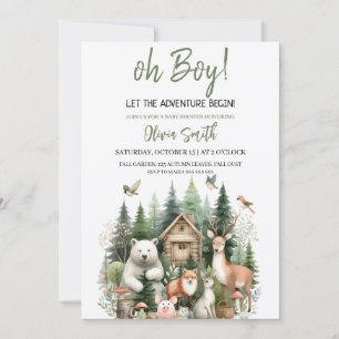 Invitation Laisser l'aventure commencer le Baby shower des bo