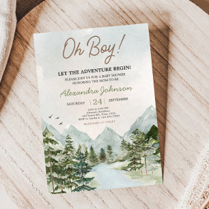 Invitation Laisser l'aventure commencer le Baby shower des bo