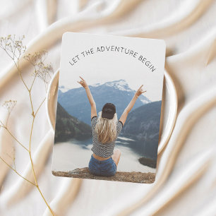 Invitation Laisser l'aventure commencer Photo Farewell Party