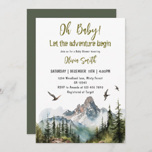 Invitation Laissez L'Aventure Commencer Le Baby shower De Mon