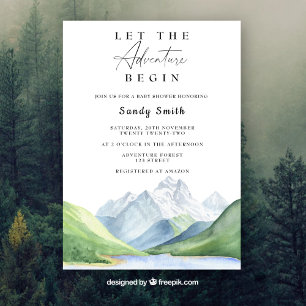 Invitation Laissez L'Aventure Commencer Le Baby shower Des Ga