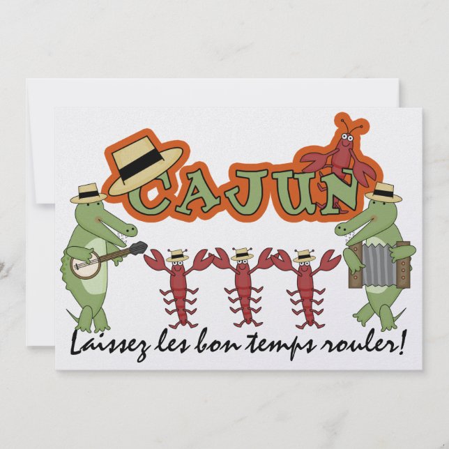 Invitation Laissez le bon temps tourner ! Style Cajun ! SRF (Devant)