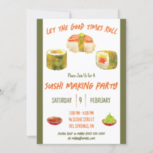 Invitation Laissez les bons temps rouler, Fête sur le thème d