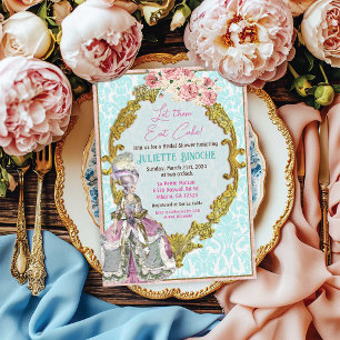 Invitation Laissez-les manger gâteau Marie Antoinette Fête de