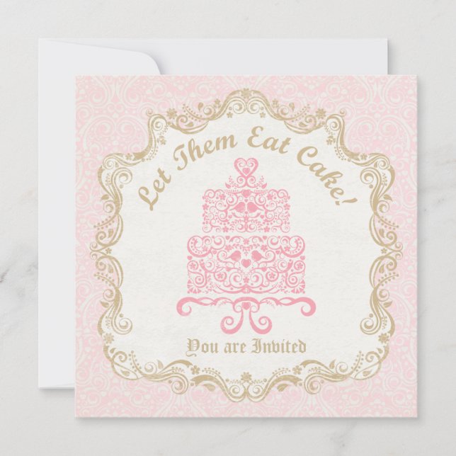 Invitation Laissez-les manger la fête d'anniversaire de (Devant)