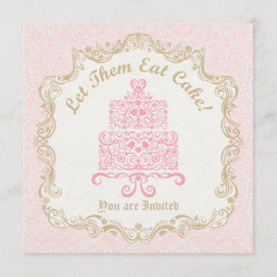 Invitation Laissez-les manger l'invitation de gâteau