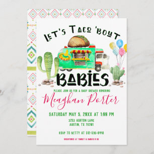 Invitation Laissez-nous baby shower de bébés d'accès de taco