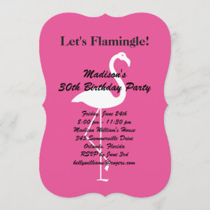 Invitation Laissez-nous fuchsia d'invitation de fête