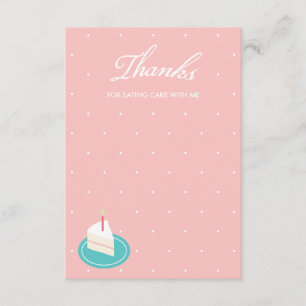 Invitation Laissez-nous manger du gâteau Merci