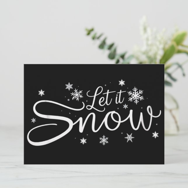 Invitation Laissez Tomber Amant Flocon De Neige Vacances Joye (Debout devant)