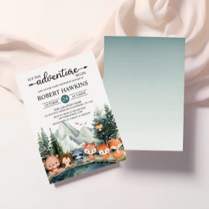 Invitation Laissons l'aventure commencer le Baby shower des b