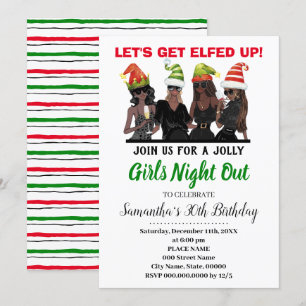 Invitation Laissons les filles se lasser nuit dehors Annivers