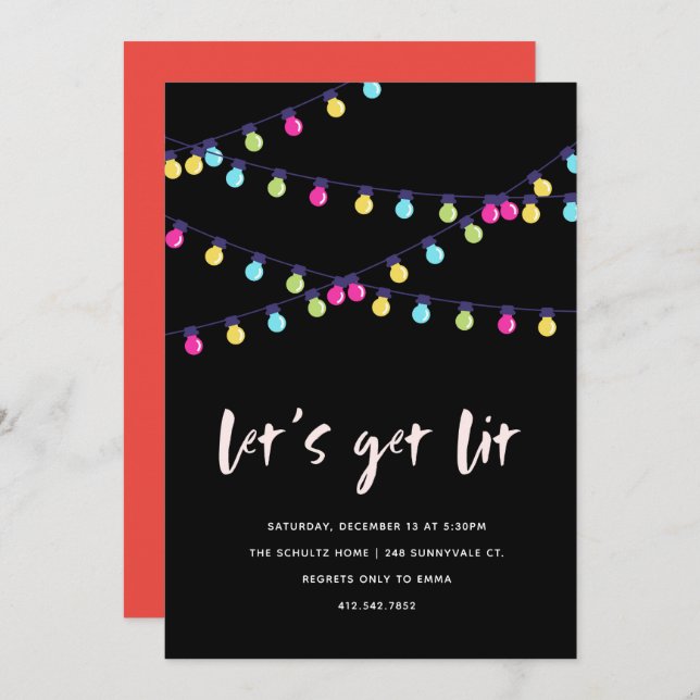 Invitation Laissons-nous passer de bonnes nouvelles années d' (Devant / Derrière)