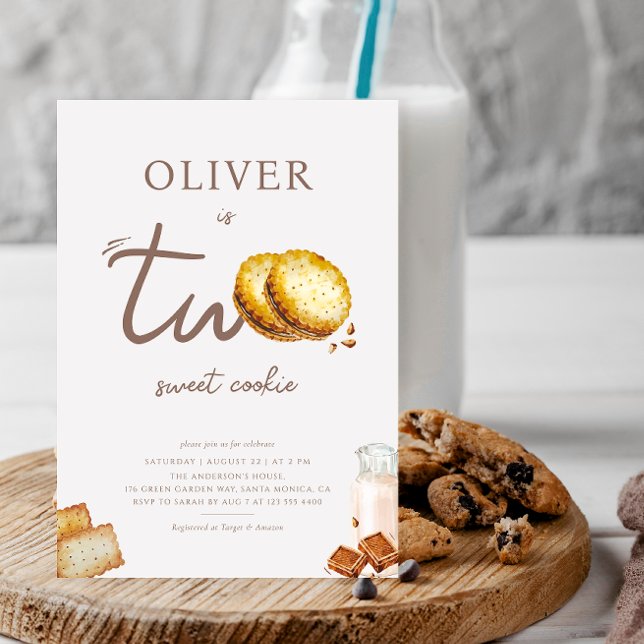 Invitation Lait et biscuits à deux ans (Créateur téléchargé)